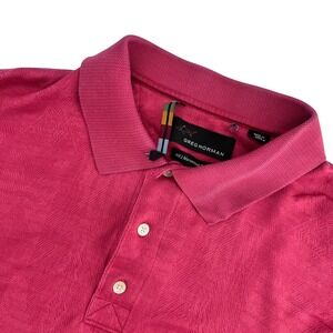 Greg Norman Polo Shirt Mens XL Pink Golfcore Preppy Country Club Athleisure